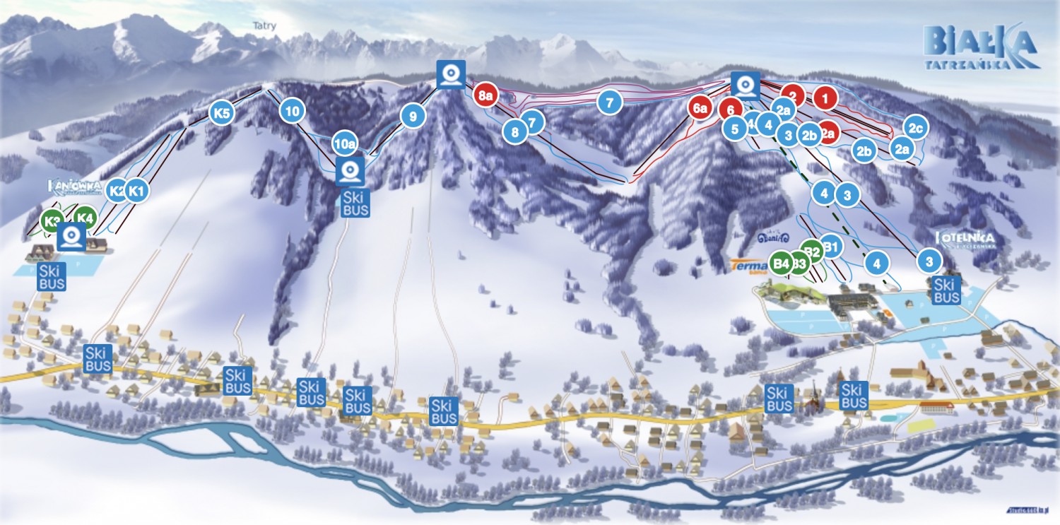 Bialka Ski Piste Map<br />
