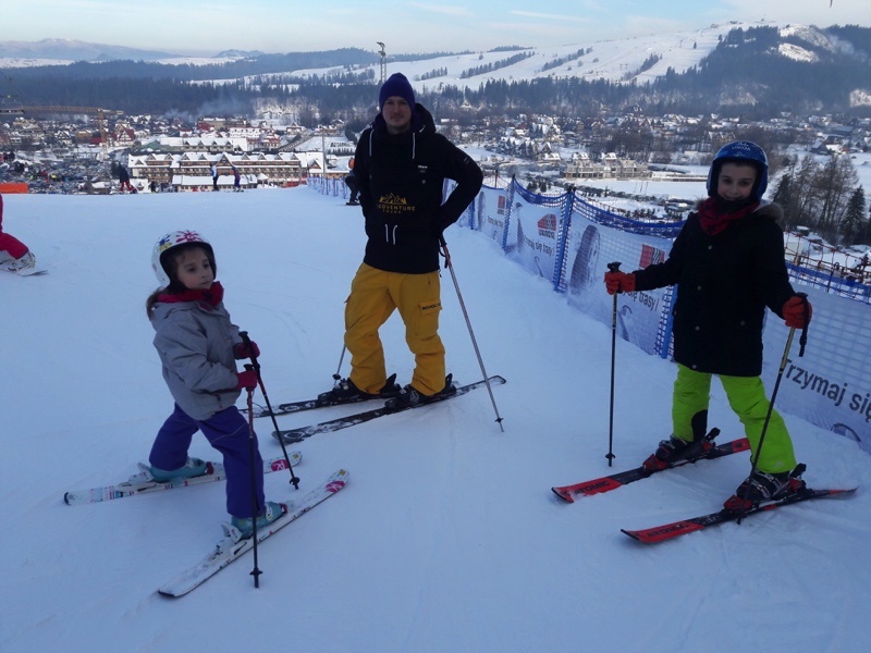 Kids Skiing in Poland